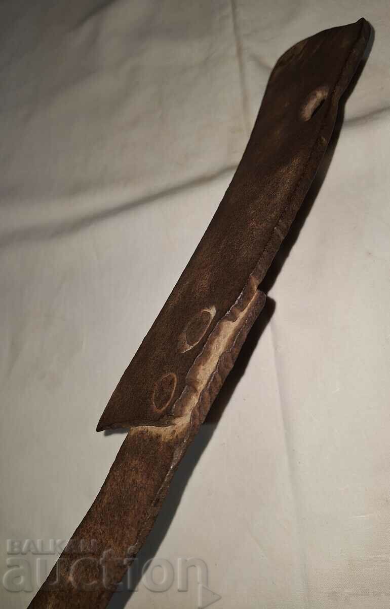 Old forged large primitive boar stamped satyr - 7