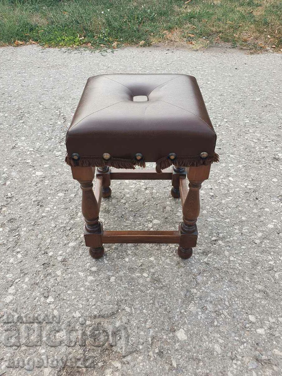 Beautiful solid leather stool!