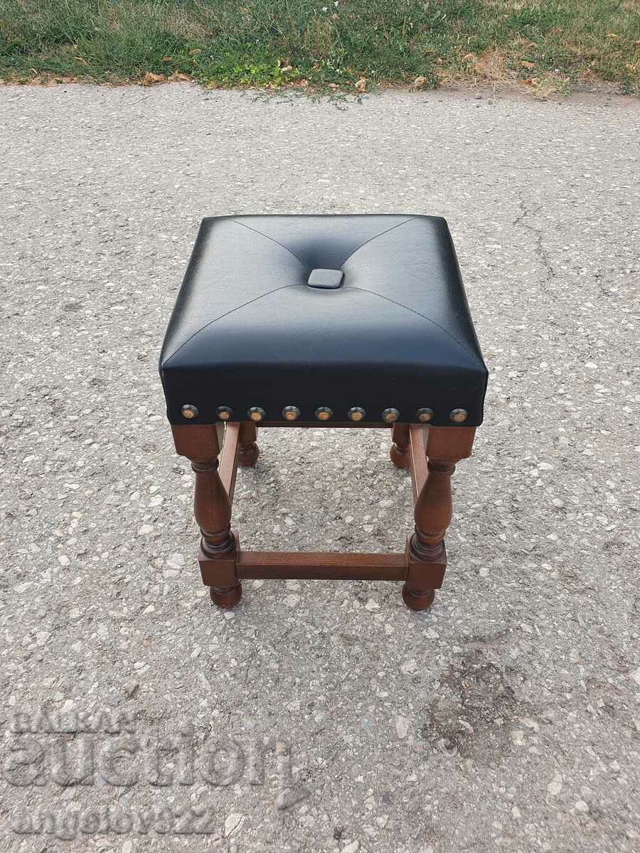 Beautiful solid leather stool!