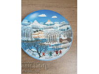 Porcelain Christmas wall plate by Hans Joachim Krantz