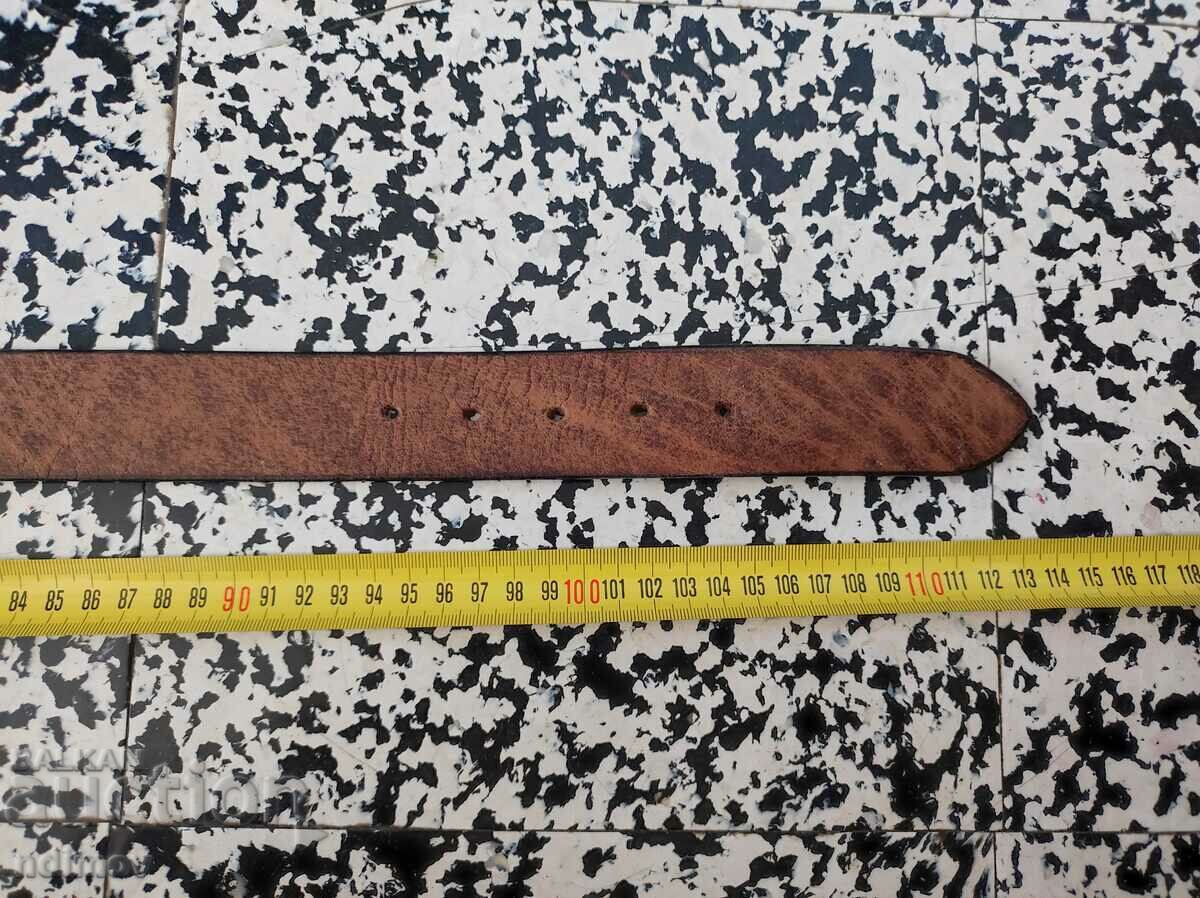 Genuine leather belt 113 cm / 4 cm with price 20.00 BGN | € 10.23 Genuine leather belt 113 cm / 4 cm with price 20.00 BGN | € 10.23