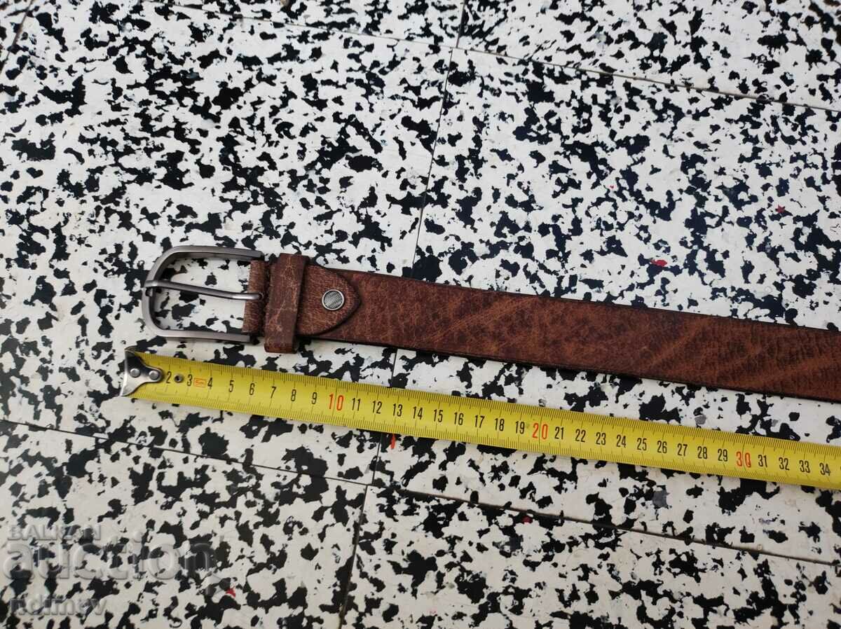 Auction Genuine leather belt 113 cm / 4 cm Auction Genuine leather belt 113 cm / 4 cm