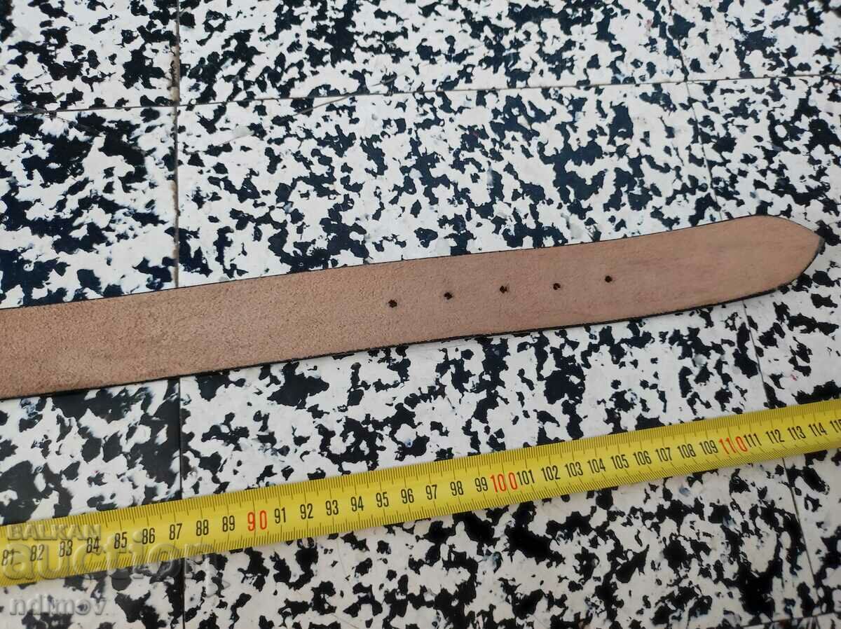 Genuine leather belt 113 cm / 4 cm - 5 Genuine leather belt 113 cm / 4 cm - 5