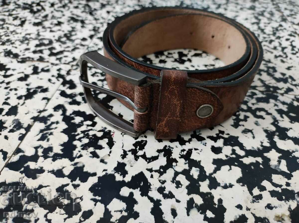Genuine leather belt 113 cm / 4 cm - 6 Genuine leather belt 113 cm / 4 cm - 6