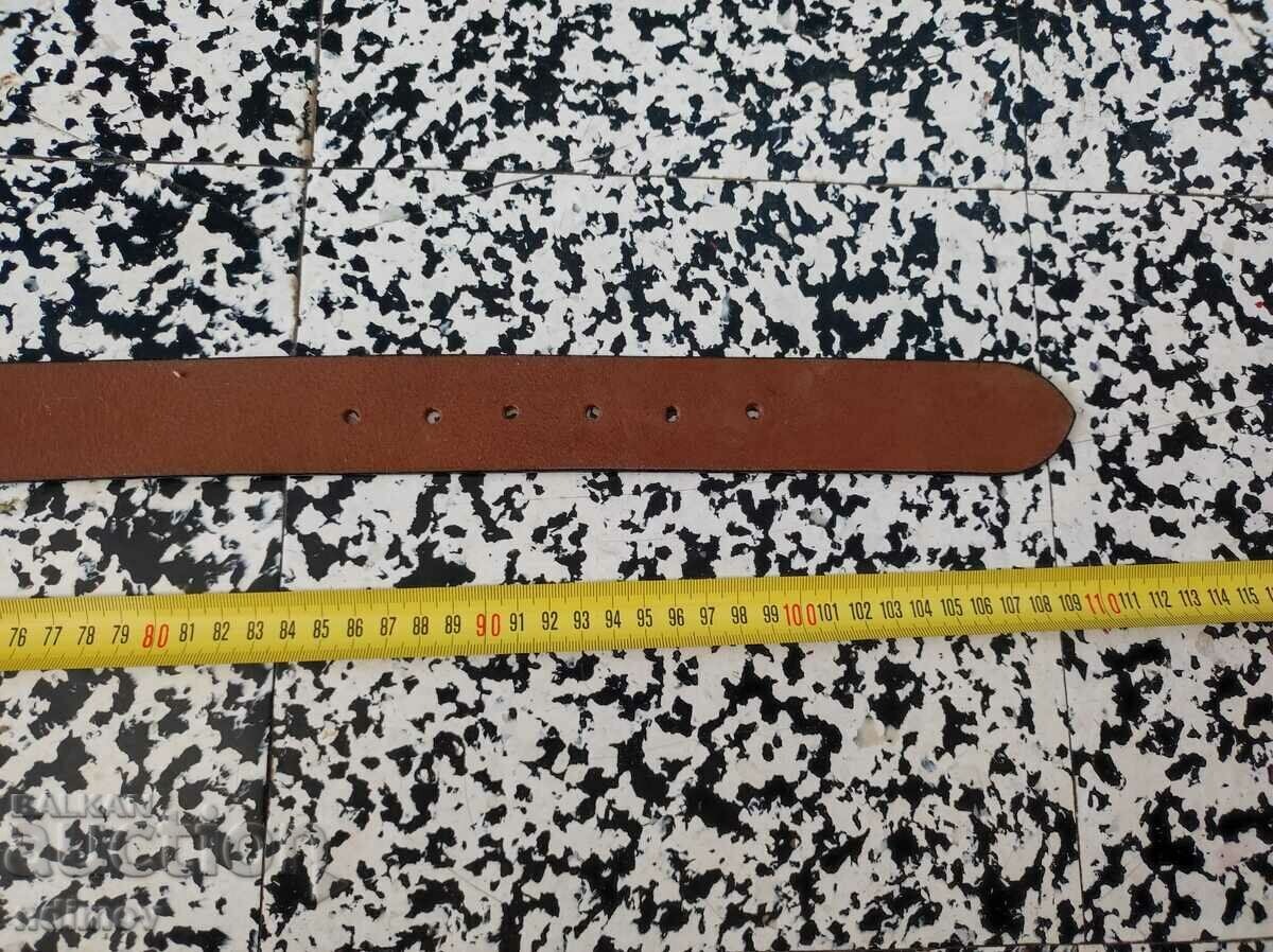 Genuine leather belt 110 cm / 4 cm with price 20.00 BGN | € 10.23 Genuine leather belt 110 cm / 4 cm with price 20.00 BGN | € 10.23