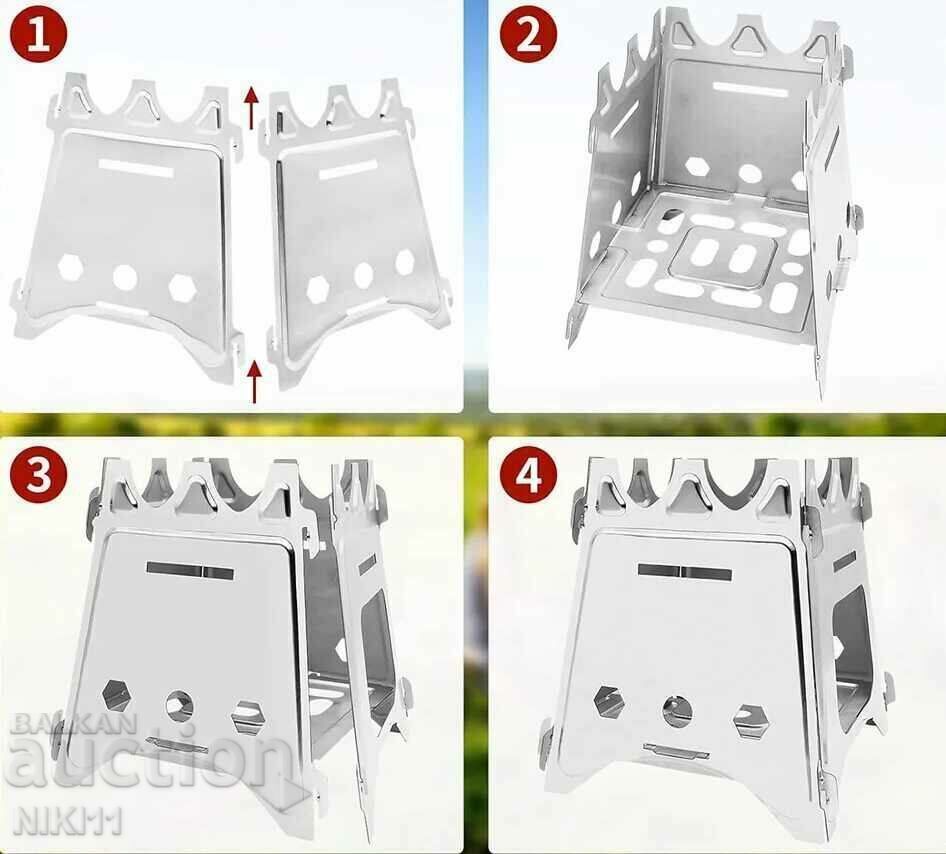 Collapsible Wood Stove For Tent Camping Stove Stand with price 36.00 BGN | € 18.41 Collapsible Wood Stove For Tent Camping Stove Stand with price 36.00 BGN | € 18.41