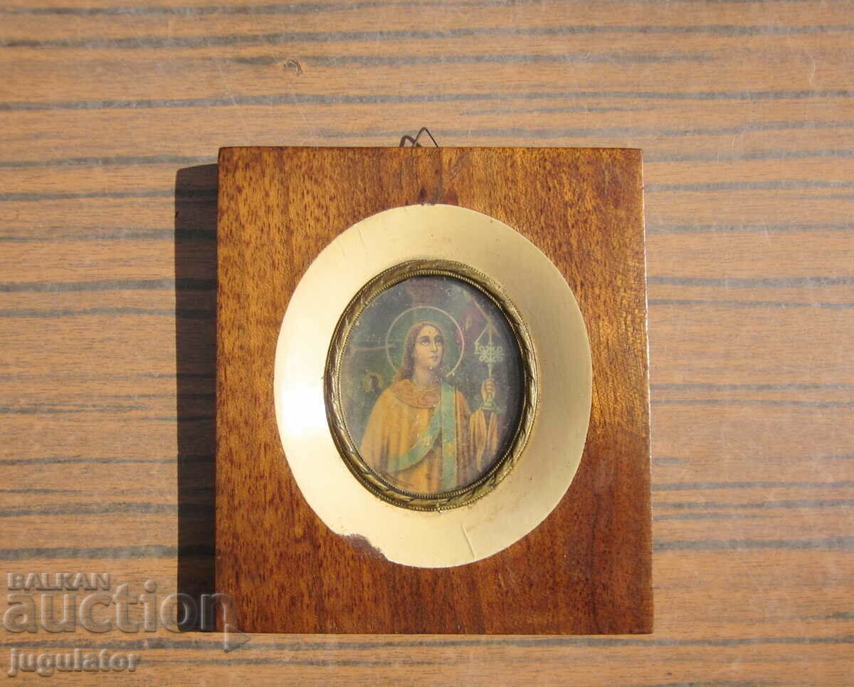 Kingdom of Bulgaria domestic icon of the Virgin Mary in hardware and frame with price 60.00 BGN | € 30.68 Kingdom of Bulgaria domestic icon of the Virgin Mary in hardware and frame with price 60.00 BGN | € 30.68
