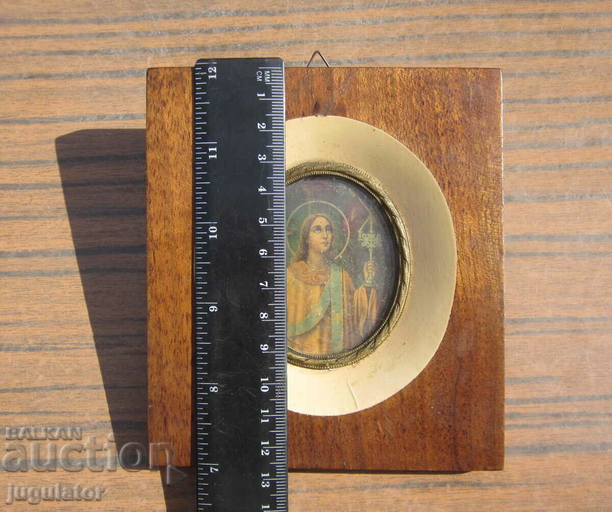 Kingdom of Bulgaria domestic icon of the Virgin Mary in hardware and frame - 7 Kingdom of Bulgaria domestic icon of the Virgin Mary in hardware and frame - 7