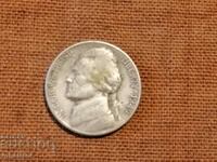 1949 5 cent letter D USA