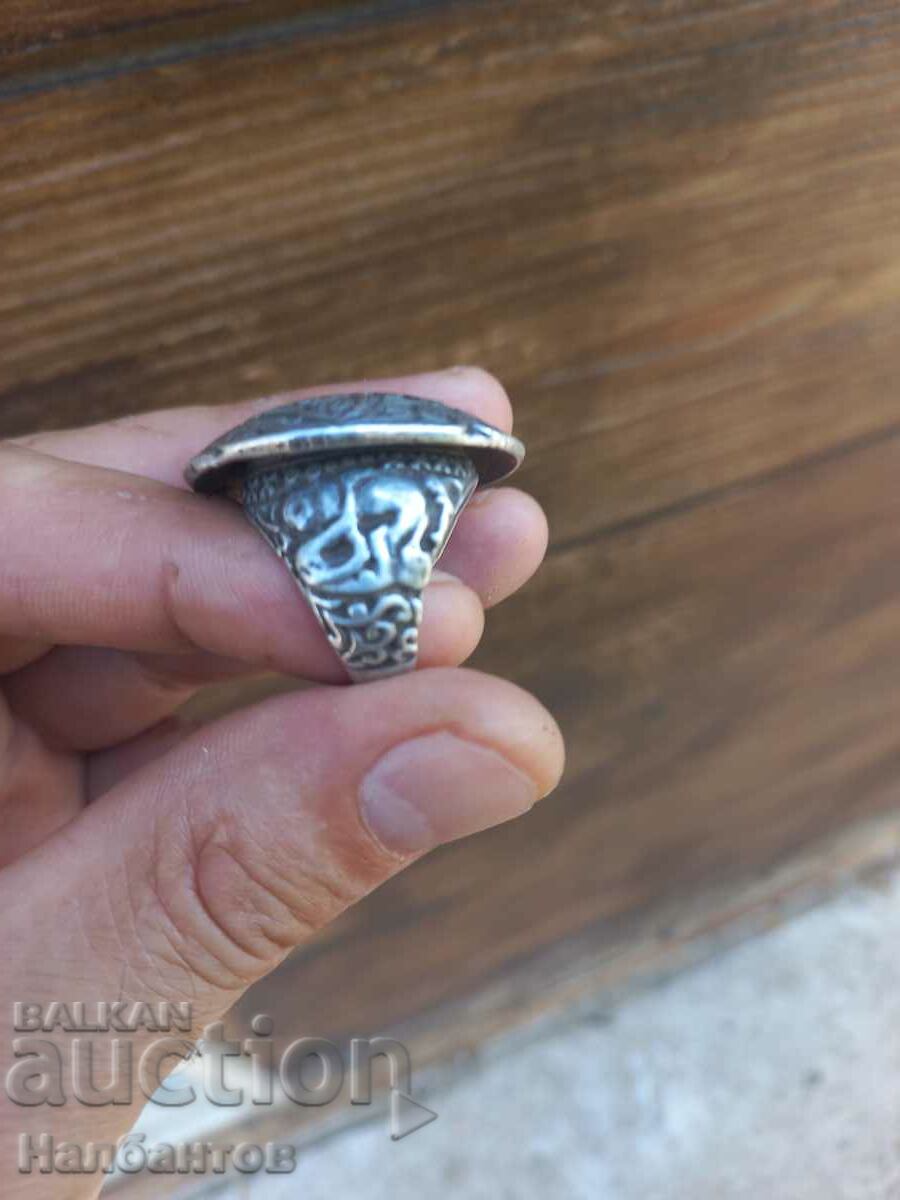 OLD RENAISSANCE SILVER RING - 5 OLD RENAISSANCE SILVER RING - 5