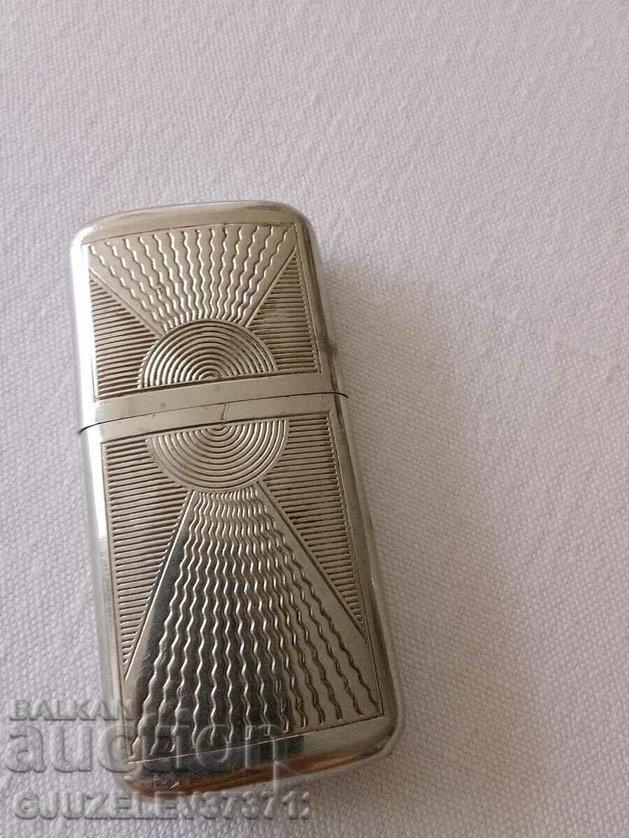 Old Art Deco silver metal petrol lighter - 7 Old Art Deco silver metal petrol lighter - 7