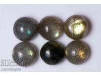 6 pcs labradorite 9.99ct 7mm round cabochons #9