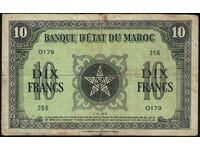 Maroc 10 franci 1943 Pick 25 Ref 0179