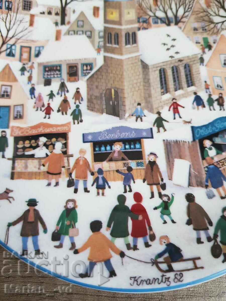 Porcelain Christmas wall plate by Hans Joachim Krantz with price 50.00 BGN | € 25.56 Porcelain Christmas wall plate by Hans Joachim Krantz with price 50.00 BGN | € 25.56