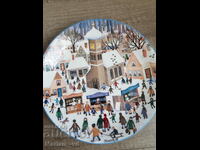 Porcelain Christmas wall plate by Hans Joachim Krantz