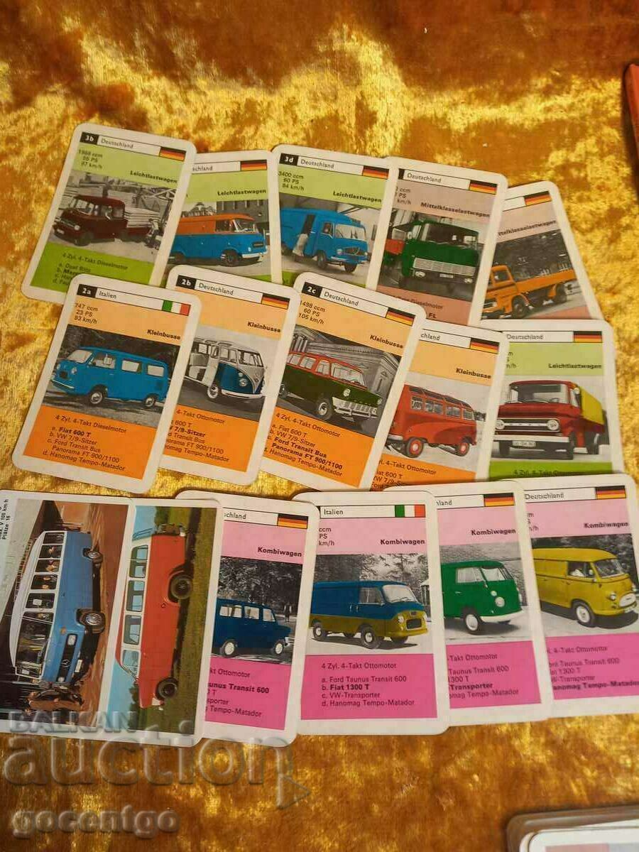 BUSES AND TRUCKS CARDS RETRO 38 PCS.