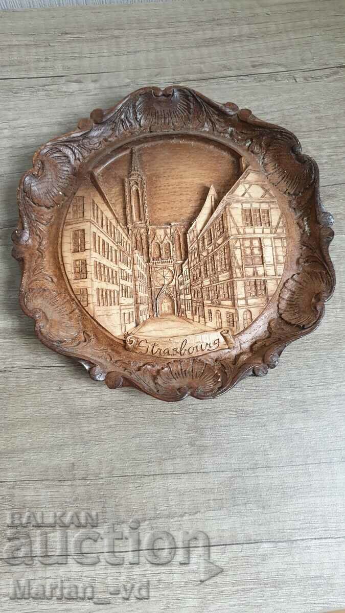 Old wooden wall plate