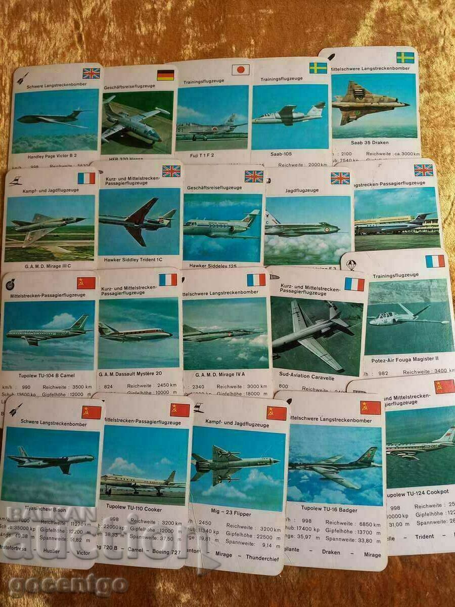 FIGHTERS AIRCRAFT CARDS RETRO 36 PCS.