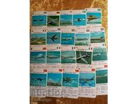 FIGHTERS AIRCRAFT CARDS RETRO 36 PCS.