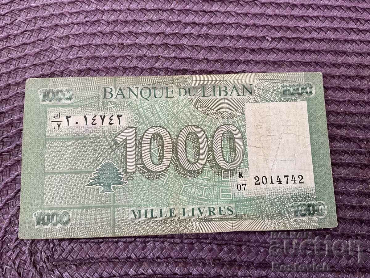 Lebanon 1000 livres 2014