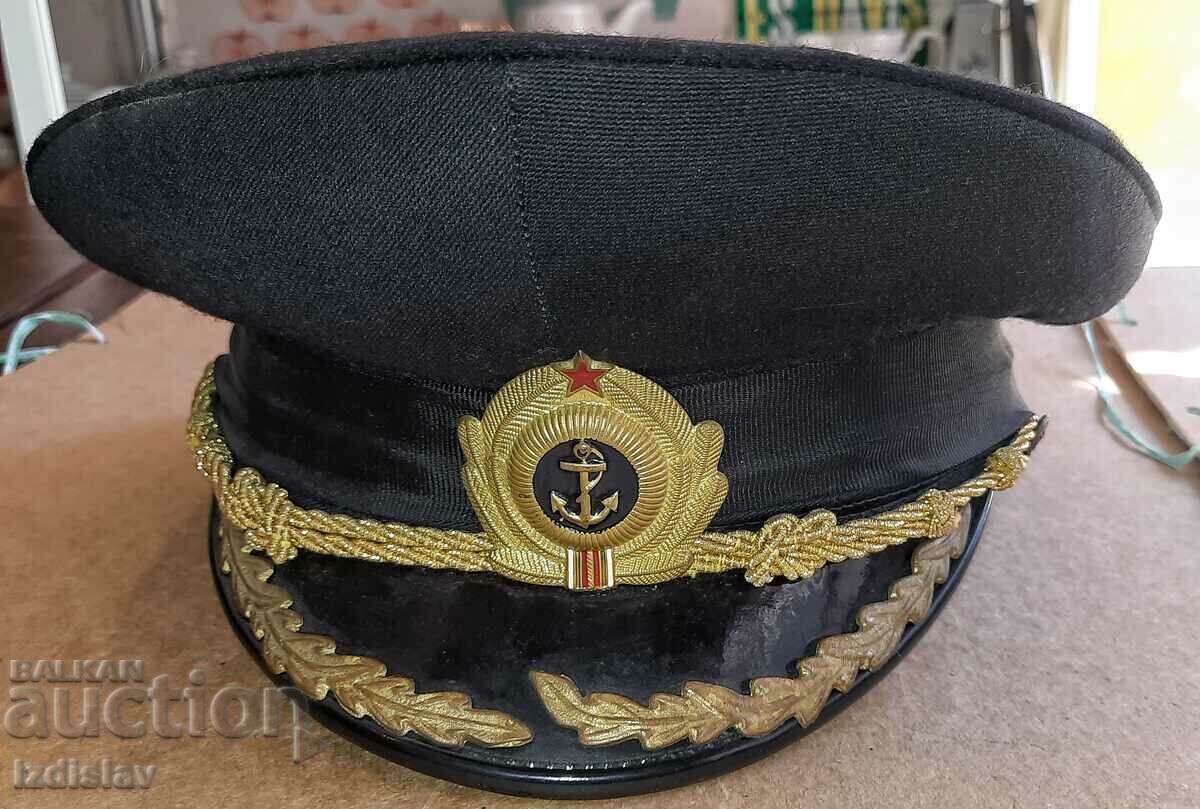 Officer's Navy Cockade Cap. - 5 Officer's Navy Cockade Cap. - 5