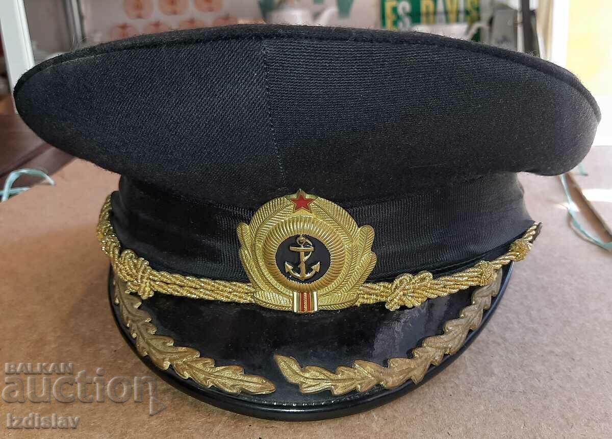 Officer's Navy Cockade Cap. Officer's Navy Cockade Cap.