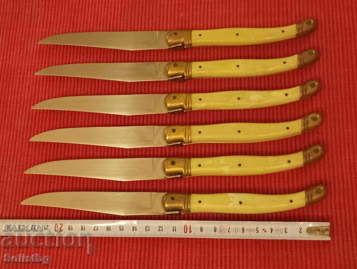 Delivery of Set of 6 steak knives, Laguiole steak, France.