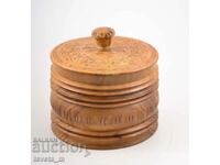 Wooden box cigarette holder carving walnut