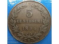 San Marino 1894 5 centesimi