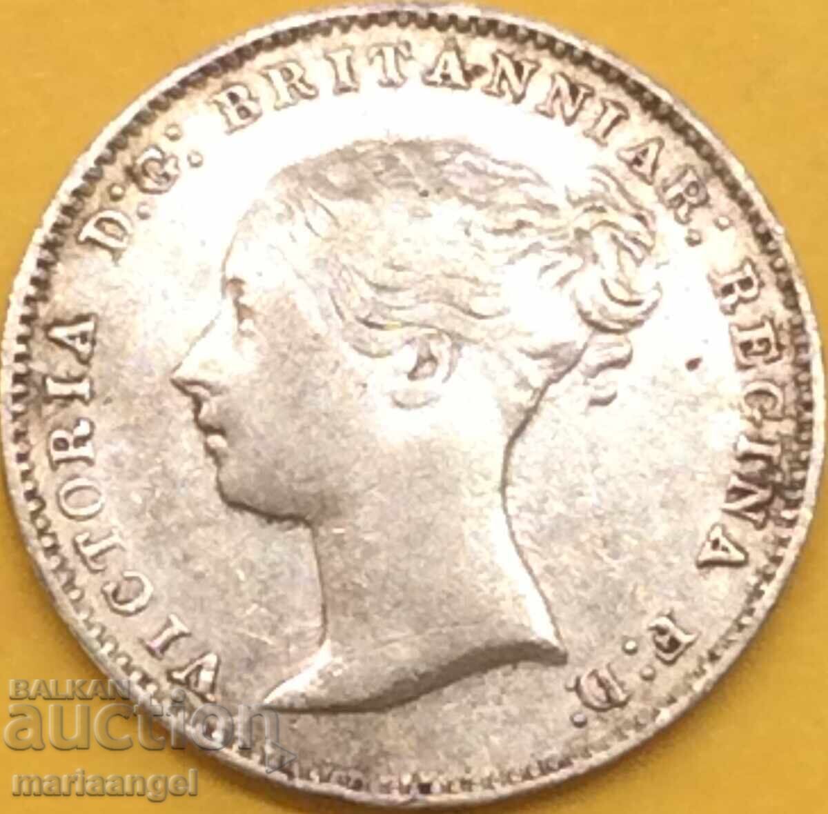 Great Britain 3 Pence 1868 Maundy Victoria Silver