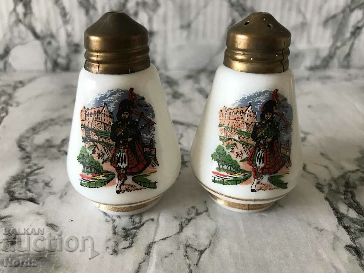 Porcelain salt shakers