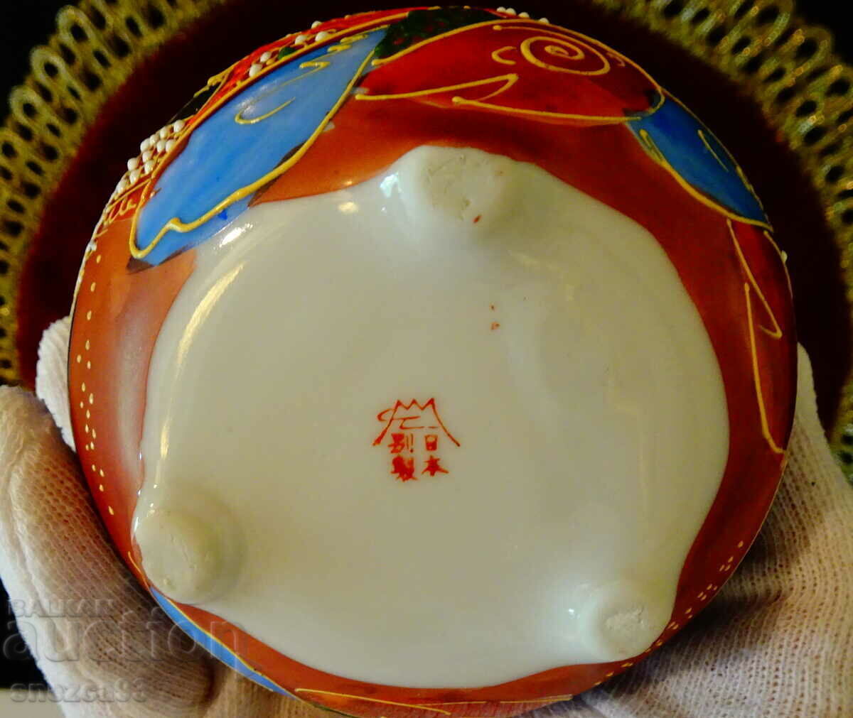 Lampă, cădelniță, porțelan japonez Satsuma. - 7 Lampă, cădelniță, porțelan japonez Satsuma. - 7