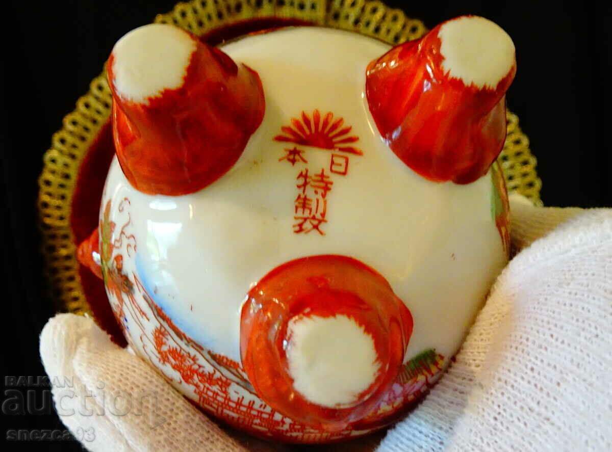 Φωτιστικό Ιαπωνικής πορσελάνης Satsuma. - 5 Φωτιστικό Ιαπωνικής πορσελάνης Satsuma. - 5