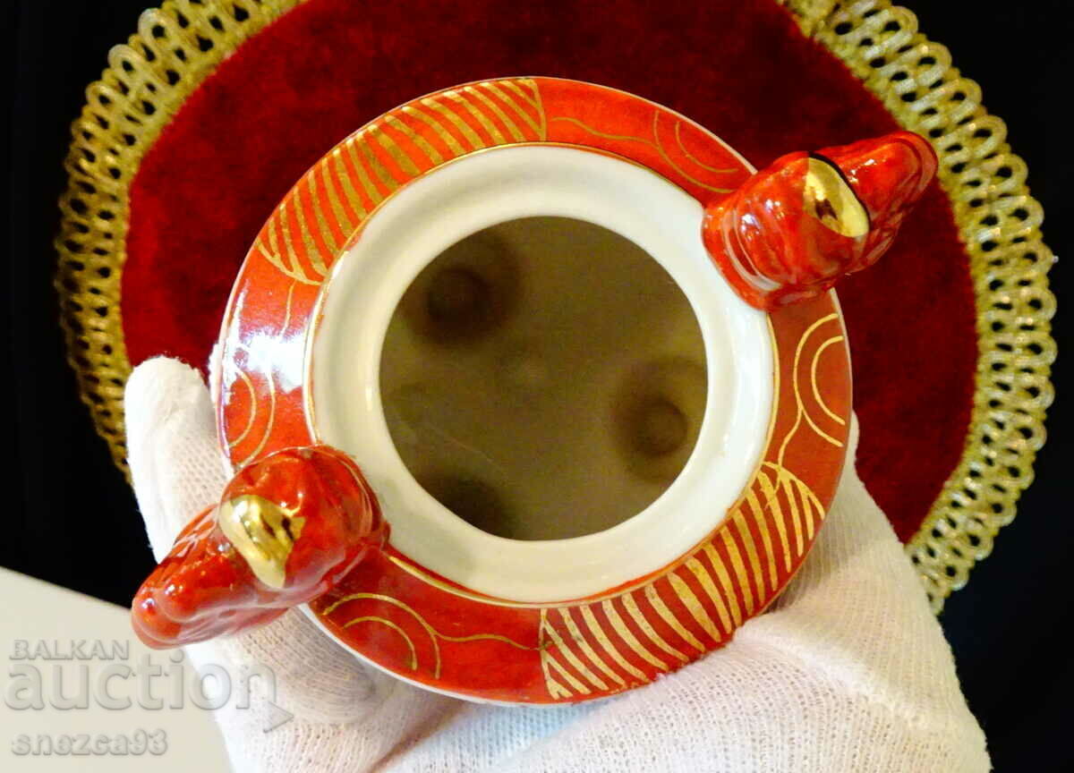 Φωτιστικό Ιαπωνικής πορσελάνης Satsuma. - 6 Φωτιστικό Ιαπωνικής πορσελάνης Satsuma. - 6