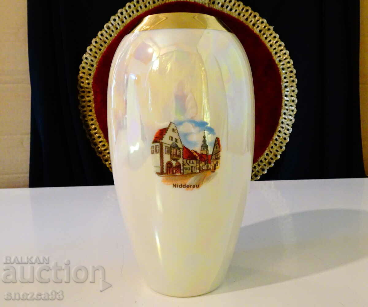 Vase Bavarian porcelain 24k Gold, ingot pure gold