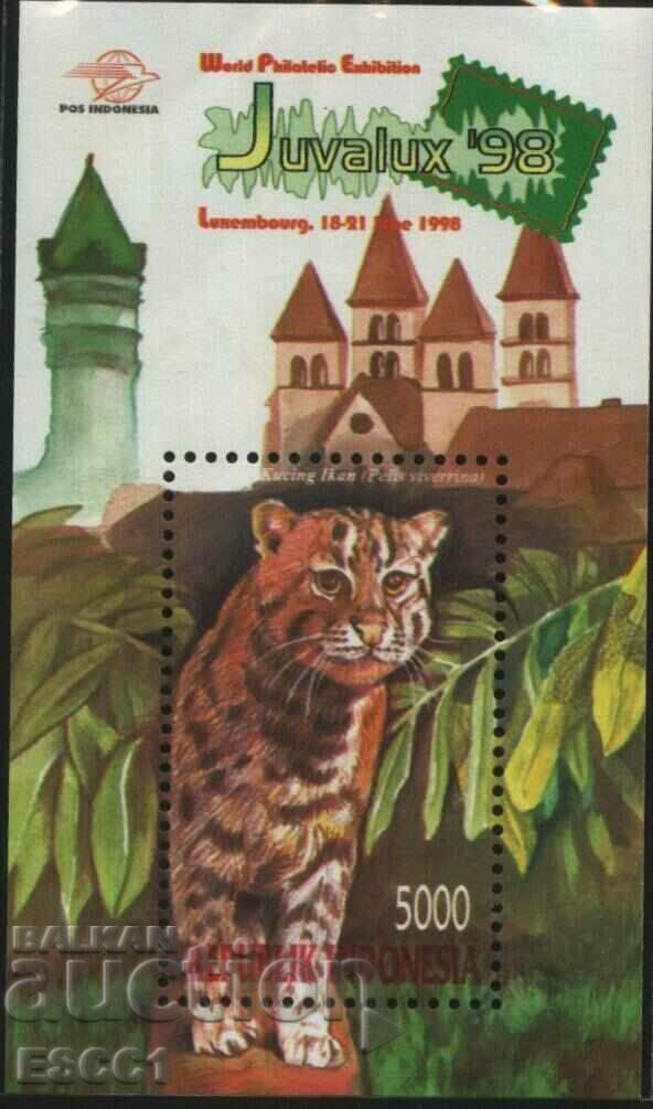 Clean Block Philatelic Exhibition Fisherman Cat 1998 from Indonesia