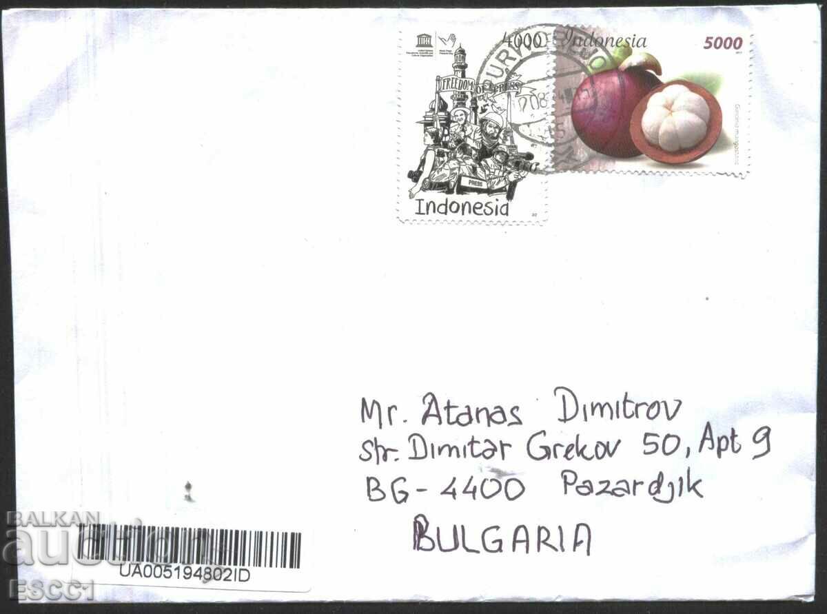 Envelope with Flora 2017 Freedom of the Press stamps from Indonesia Envelope with Flora 2017 Freedom of the Press stamps from Indonesia