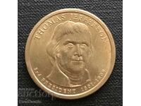 STATELE UNITE ALE AMERICII. 1 dolar 2007(D). Thomas Jefferson.