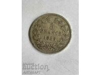 silver coin 5 francs France 1838 silver