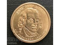 USA. 1 dollar 2007(P). James Madison.