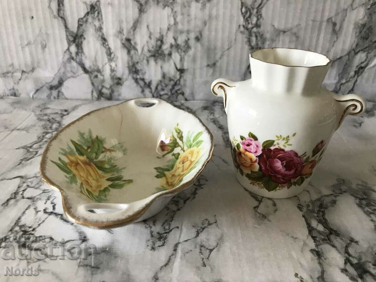 Vase and saucer