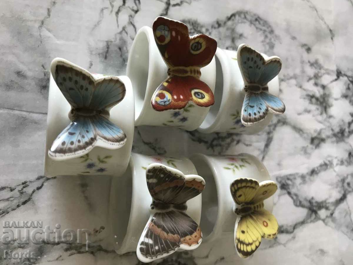 Porcelain napkin rings