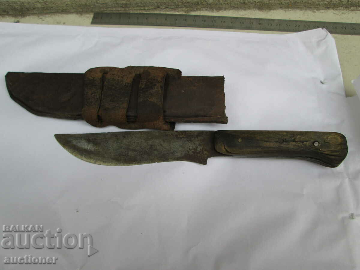 OLD SHEPHERD HAND FORGED KNIFE WITH KANYA - AUTHENTIC - 6 OLD SHEPHERD HAND FORGED KNIFE WITH KANYA - AUTHENTIC - 6