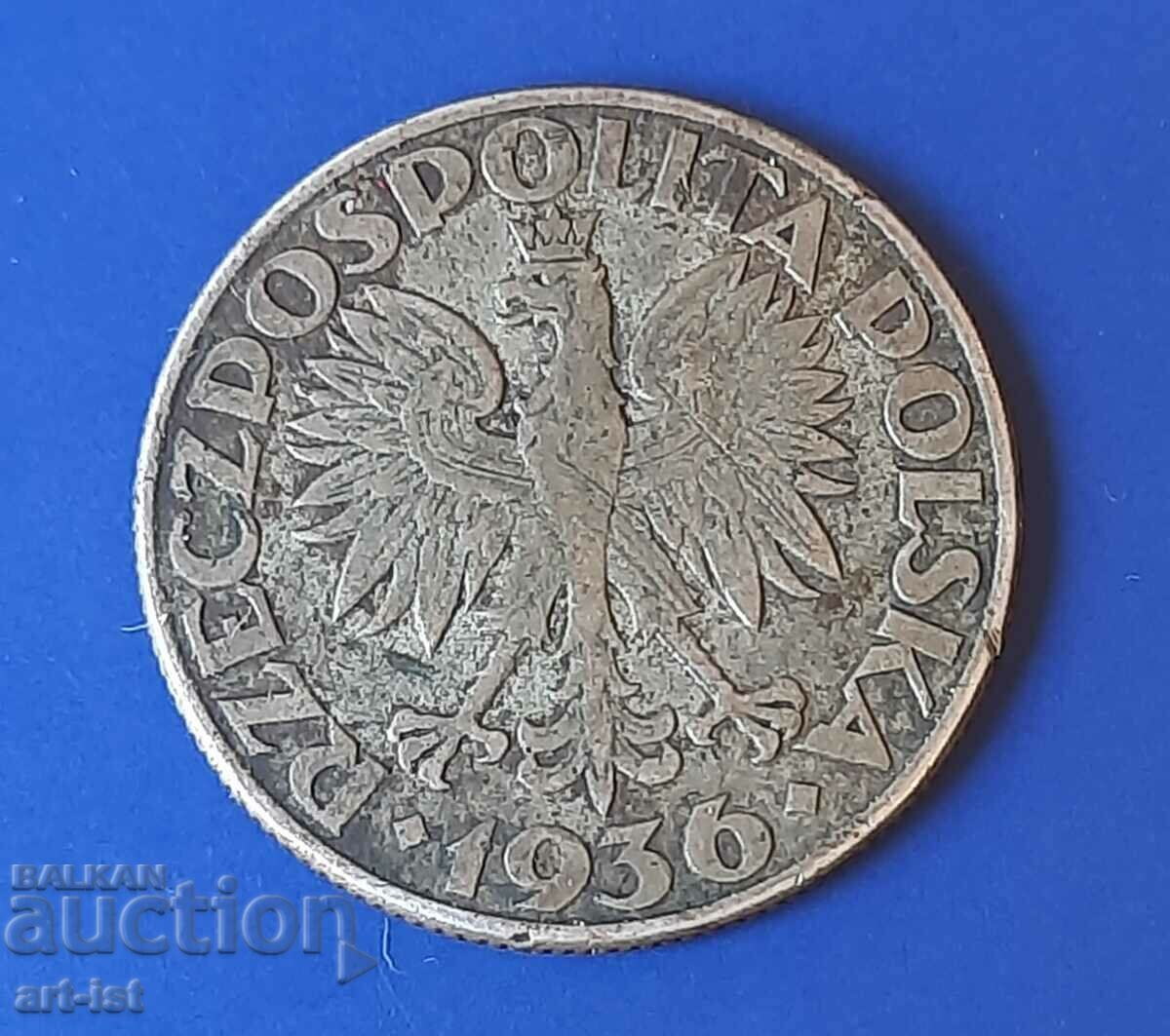 2 zloți, Polonia din 1936