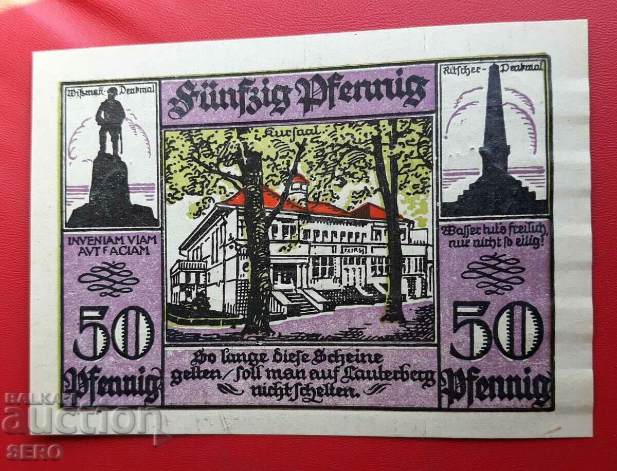 Banknote-Germany-Saxony-Lauterberg-50 pfennig 1921