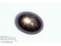 Black Star Sapphire 1.42ct Caboșon oval cu stea cu 12 raze