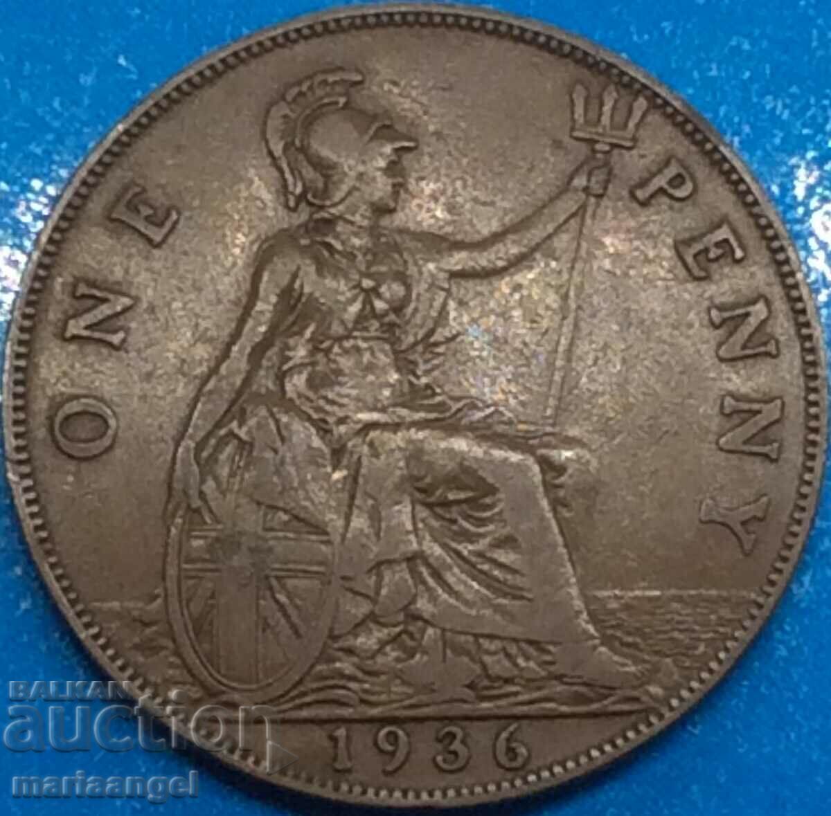 Great Britain 1 Penny 1936 George V 30mm Bronze