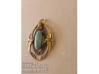 Blue Turquoise Double Locket Victorian Era