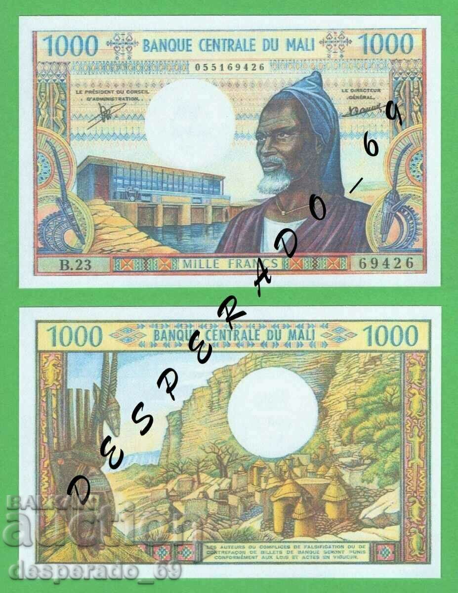 (¯`'•.¸(αναπαραγωγή) SMALL 1000 φράγκα 1976 UNC¸.•'´¯)