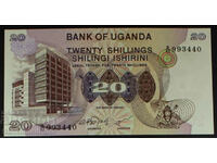 Uganda 20 Shillings 1973 Pick 12c Unc